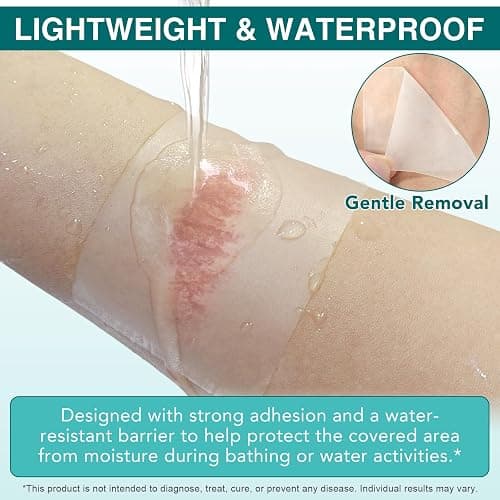 Hydrocolloid Roll for Wound Care, (2in*11.8ft) Hydrocolloid Bandages, Cut-to-Size, Medical Grade Hydrocolloid Roll with Self-Adhesive, Ultra Absorbent, Flexible & Waterproof, First Aid Kit Essential thumbnail 8