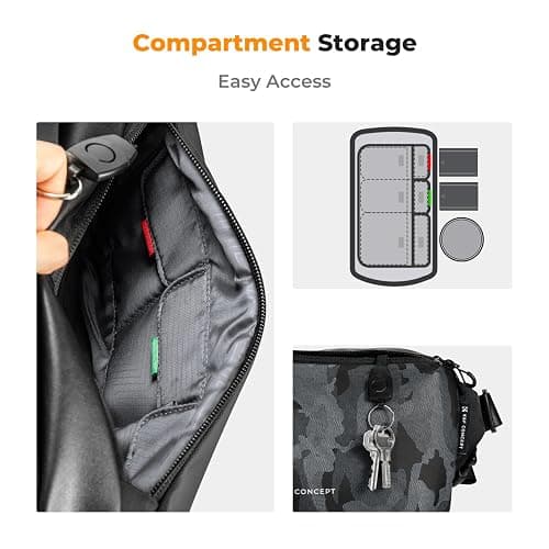 K&F Concept 2 in 1 Sling Bag Everyday Shoulder Bag & Multifunction Photography Crossbody Camera DSLR Backpack Portable Bag thumbnail 4