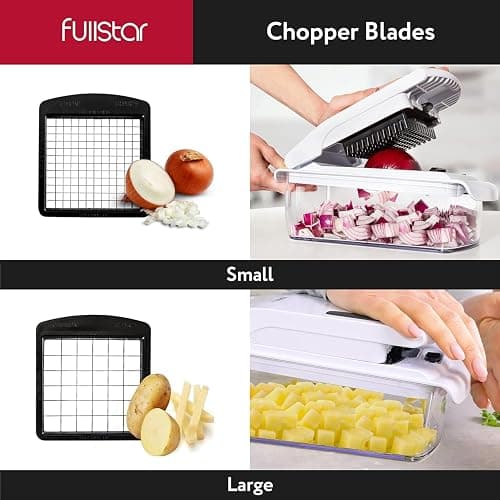 Fullstar Vegetable Chopper and Spiralizer - Food Chopper with Container, Fruit Slicer, Kitchen Gadgets & Accessories, Home Essentials (4 in 1, White) - 4 in 1 - White thumbnail 4