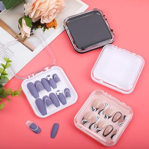 20pcs Press On Nail Packaging Boxes with 60pcs Double Sided Adhesive Nail Tape Acrylic Press On Nail Storage Box in 4 Colors Artificial Nail Display Box for Press on Nail Business Nail Art Nail Salon thumbnail 6