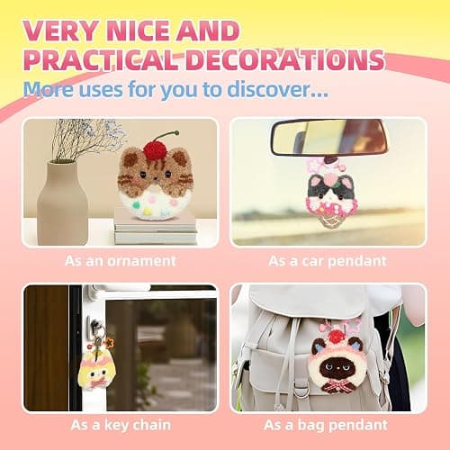 Punch Needle kit for Beginners,Embroidery kit for Beginners,Punch Needle Kits Adults Beginner,Including Printed Patterns, Needles, Easy to Follow Instructions, and Videos-Cat Family thumbnail 8
