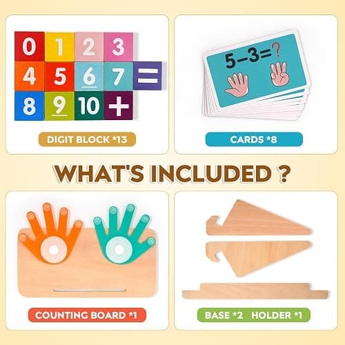 MOTREE Preschool Learning Toys for Toddlers 2-4, Educational Math manipulatives Number Counting Blocks for Kids, Montessori Toys for 3-5 Year Old Boys Girls Birthday Gifts thumbnail 6