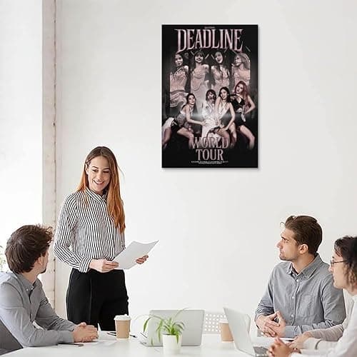 GOMFQUMVY Blackpink Poster Music Tour Live Band Kpop Group Vintage Retro Cover Für Zimmer, Ästhetische Leinwand-Wandkunst, Schlafzimmer-Dekor Posters 12x18inch(30x45cm) thumbnail 5