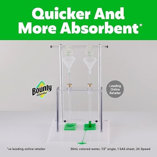 Bounty Quick-Size Paper Towels, White, 8 Family Triple Rolls = 27 Regular Rolls thumbnail 8