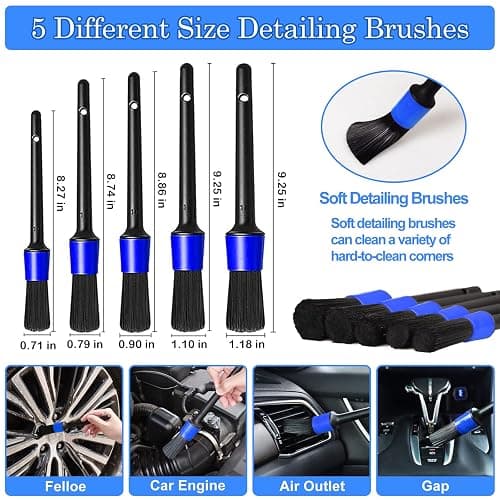 TTRCB 27Pcs Car Detailing Kit, Car Detailing Brush Set, Auto Detailing Drill Brush Set, Car Detailing Brushes, Car Wash Kit, Car Accessories, Car Cleaning Tools Kit for Interior, Exterior, Wheels thumbnail 3