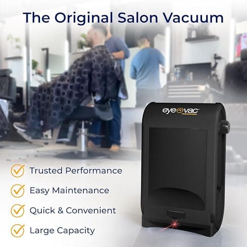 EyeVac Pro Touchless Vacuum Automatic Dustpan - Ultra Fast & Powerful - Great for Sweeping Salon Pet Hair Food Dirt Kitchen, Corded Canister Vacuum, Bagless, Automatic Sensors, 1400 Watt (Black) thumbnail 3