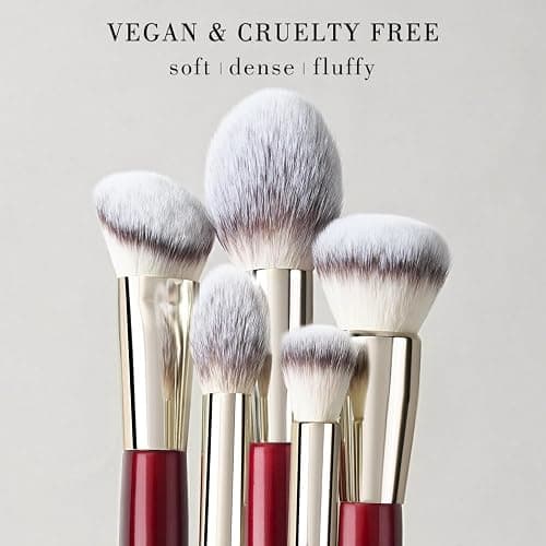 BEILI Makeup Brushes 15Pcs Professional Eyeshadow Brush Set Premium Synthetic Makeup Brushes for Liquid, Cream & Powder Eyeshadow(Red) thumbnail 3