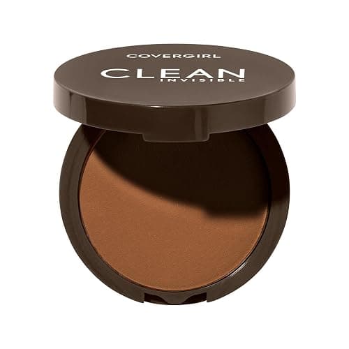 COVERGIRL - Clean Invisible Pressed Powder, Lightweight, Breathable, Vegan Formula, Talc- and fragrance-free - Golden Caramel - 180 - Image 1