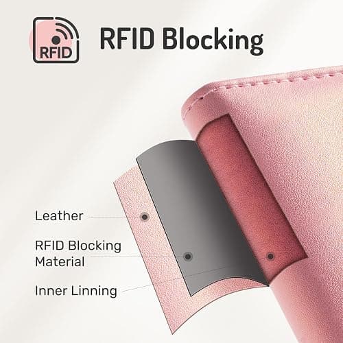 Forvencer Safe Zipper Passport Holder Cover, Passport Wallet for Travel | Cute RFID Blocking Passport Book, Waterproof Travel Accessories for Women, Light Blue thumbnail 7
