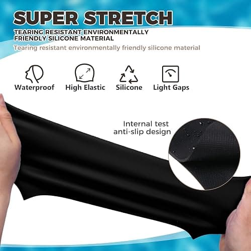 Extra Large Swim Cap - Swim Cap for Long Hair, Dreadlocks, Weaves, Hair Extensions, Braids, Curls & Afros - Silicone Swimming Cap for Women & Men, Keep Hair Dry thumbnail 7