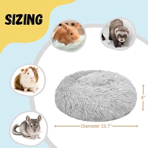 Tierecare Bunny Bed Rabbit Hideout Large Soft & Comfortable Small Animal Bedding Cozy Bed Mat Warm Hideaway Cage Accessories for Guinea Pig thumbnail 3