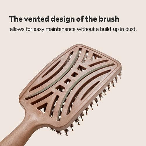 Yao Boar Bristle Hair Brush - Ventilated Thick & Curly Hair Detangler for Women & Kids, Shiny & Textured Hair thumbnail 10
