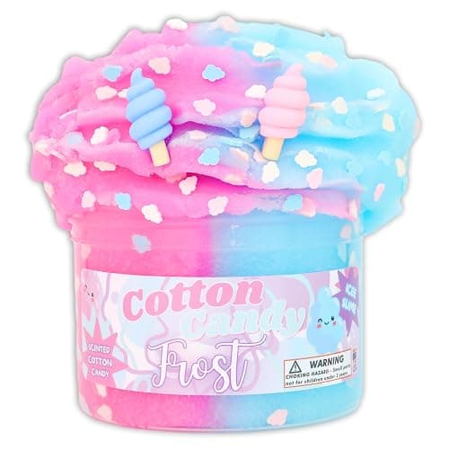 Cotton Candy Frost (8oz) - ICEE Textured Slime - Handmade in USA - Dope Slimes - Image 1