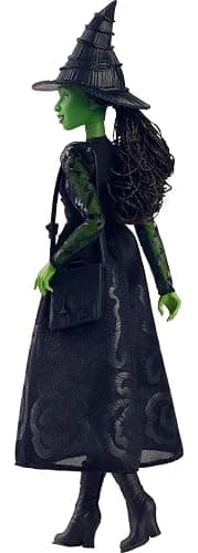 Mattel Universal Wicked Elphaba Fashion Doll & Accessories with Green Skin, Braided Black Hair, Posability & Removable Ballroom Look thumbnail 6