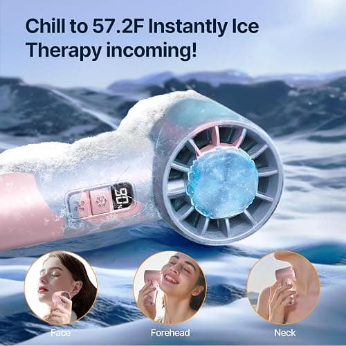 Honeasort Portable Handheld Turbo Fan | Speed(1-120) Adjustable Mini Fan featuring Cooling Mode | 5000 mAh Rechargeable Battery | Metal Body & LED Display | Gifts for Men Women, Camping & Outdoor thumbnail 3