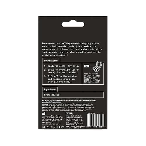 Starface Hydro-Star® Black Hydrocolloid Star-Shaped Pimple Patch, 36 ct | Dermatologist Tested • Covers & Protects Visible Spots • Absorbs Pimple Gunk • Vegan, Cruelty-Free & Sensitive Skin Safe thumbnail 11