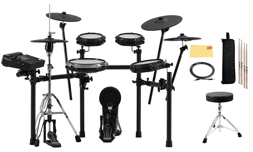 Roland TD316 V-Drums Electronic Drum Kit Bundle with Drum Throne, Audio Cable, Drumsticks, Drumstick Bag, and Austin Bazaar Polishing Cloth - Image 1