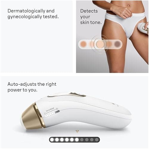 Braun IPL at Home Laser Hair Removal for Women and Men, Silk Expert Pro 5 PL5137 with Venus Swirl Razor, Permanent Visible Hair Reduction in Hair Regrowth for Body & Face, Corded, PL5137 thumbnail 5