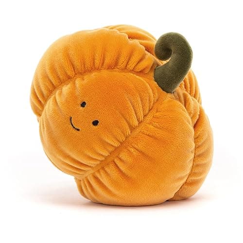 Jellycat Vivacious Vegetable Pumpkin Stuffed Plush, 6" - Fruit Plush Toy - Classic Children's Gift - Halloween Plush thumbnail 3