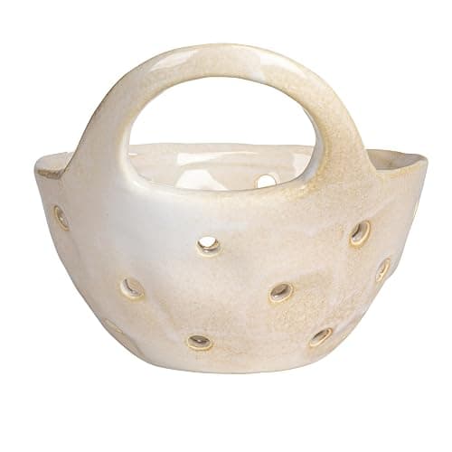 Creative Co-Op Set of 2 Cream Stoneware Colanders thumbnail 7