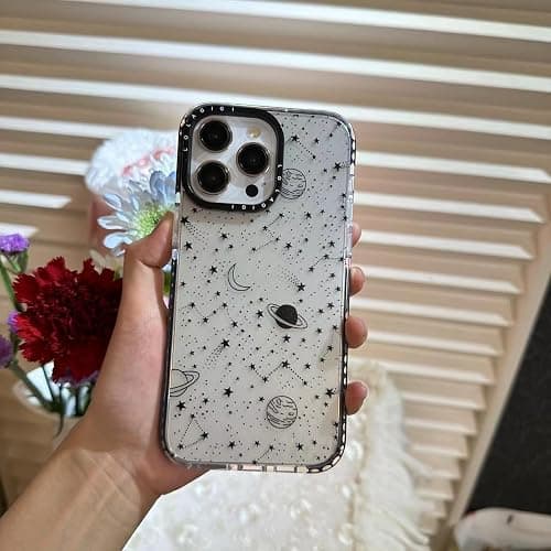 LOLAGIGI Case for iPhone 15 Plus, Cute Cosmic Asteroid Moon Print Kawaii Design Girly Aesthetic Cartoon Pattern for Women Girls Teens Soft TPU Case,6.7" thumbnail 7