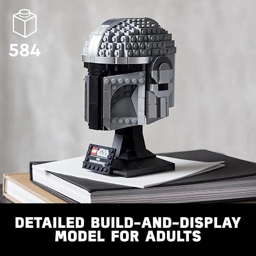 LEGO Star Wars The Mandalorian Helmet 75328 Buildable Model Kit, Display Collectible Decoration Set for Adults, Men, Women, Mom, Dad, Collectible Gift Idea thumbnail 2