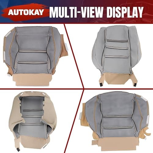 AUTOKAY Seat Covers, Driver & Passenger Bottom Top Seat Cover, Car Seat Covers Front Seats, Car Seat Cover Fits for Honda Accord 2008 2009 2010 2011 2012-Tan thumbnail 3