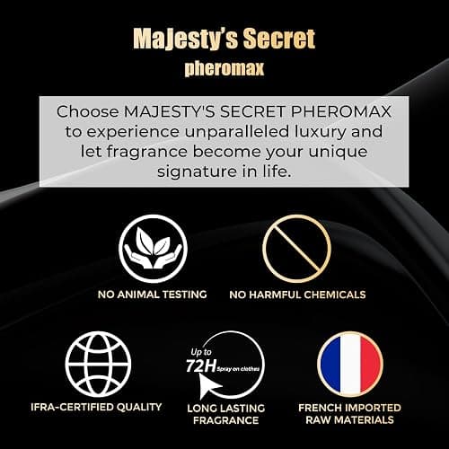 MAJESTY'S SECRET PHEROMAX Passion Chocolate Eau de Parfum for Women, 50 ml (1.7 fl oz) Long-Lasting Gourmand Perfume, Sweet Chocolate Vanilla Coffee Scent with Caramel & Amber Notes thumbnail 4