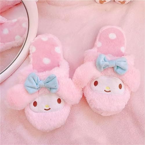Kawaii Slippers, One Size Fits Most Winter Warm Indoor Bedroom Shoes Women Girls thumbnail 3