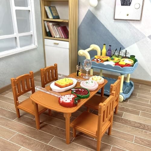200pcs Miniature Landscape Food Drinks Bottle Mini Toys Doll House Kitchen Play Resin Dollhouse Accessories for Adults Teenagers Cooking Game Hamburger Ice Cream Cake Bread Tableware Party thumbnail 6
