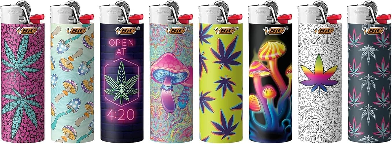 BIC Maxi Pocket Lighter, Special Edition Counterculture Series, 8 Count Pack of Lighters thumbnail 6