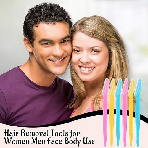 JHZMCRX Eyebrow Razors Bulk Face Razor Multipurpose Facial Razor Dermaplaning Tools for Women Men Eyebrow Trimmers Shaver with Protective Cover Hair Removal Tools Multicolor 30 Pcs thumbnail 5