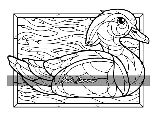 Color by Number Animals: Adult Coloring Book with Cats, Dogs, Birds, Butterflies, Horses, Sloths, and Many More for Stress Relief and Relaxation thumbnail 44