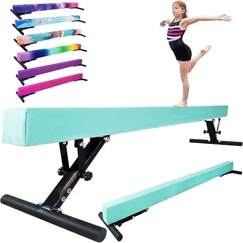FC FUNCHEER Adjustable balane Beam for Kids - 8FT Gymnastics Beam - high and Low Floor Beam for All Gymnastic Levels-Professional Gymnastic Equipment for Home and Gym Center - Image 1