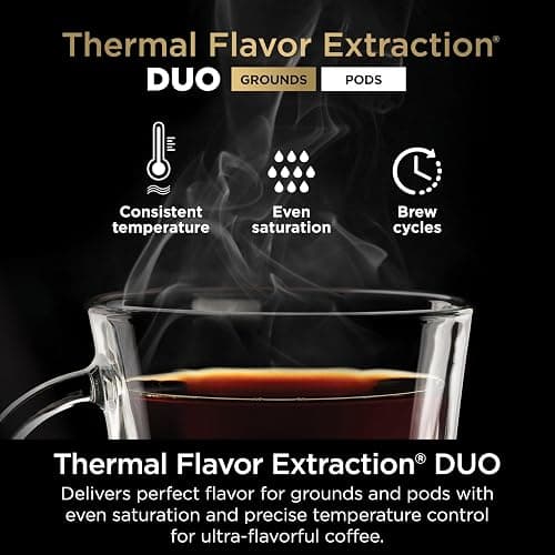 Ninja DualBrew Pro Hot & Iced Coffee Drip Coffee Maker (Renewed) | Compatible with K-Cup Pods | 3 Brew Styles (Classic, Rich, & Iced) | 70oz Removable Reservoir & Dishwasher Safe | Black | 14-Cup thumbnail 7