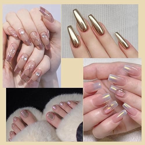 Artdone 16Jars Chrome Nail Powder Magic White Pearl Kit Mirror Effect Silver Metallic Holographic Dip Nail Powder for Resin Craft & Nail Art Fimo, Decoration Iridescent Aurora Mermaid Pigment thumbnail 7