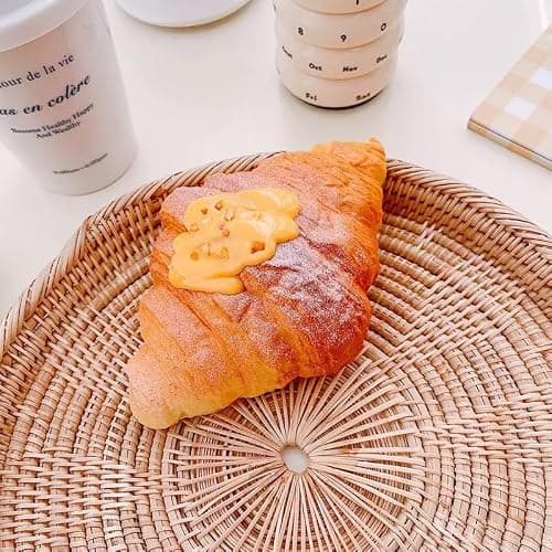 BELLYDOG Delightful Bread Squishies - Croissant - Realistic Slow Rising Fidget Toy, Scented Stress Relief, Fun Restaurant Decor, Safe PU Material for Endless Squeezable Joy! (Yellow) thumbnail 2