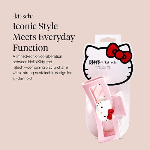Hello Kitty x Kitsch Hair Clips for Women - Durable, Strong Hold All Day, Cute Jumbo Claw Clips for Thick Hair, Hello Kitty Stuff for Girls | Ideal Gifts for Women - 1 Pc thumbnail 2
