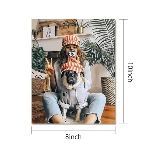 JIMUJIA Custom Canvas Art Print 8"x10" - Unframed Artwork, Personalized Wall Decor, Customizable Photo, Custom Portrait, Office, Living Room, Bedroom Wall Art(8×10in,Unframe) thumbnail 5
