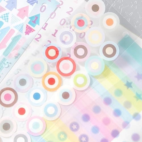 Prstincol Cute Sticker Book，60 Sheets Glitter Aesthetic Decorative Stickers for Scrapbooking,Stars Heart Letter Glitter Self-Adhesive Stickers for Photocards, Journal,Scrapbook（2-in-1） thumbnail 6