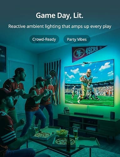 Ailofy TV Backlight for 55-65 Inch TVs, 12.5ft LED Strip, Camera Sync thumbnail 5