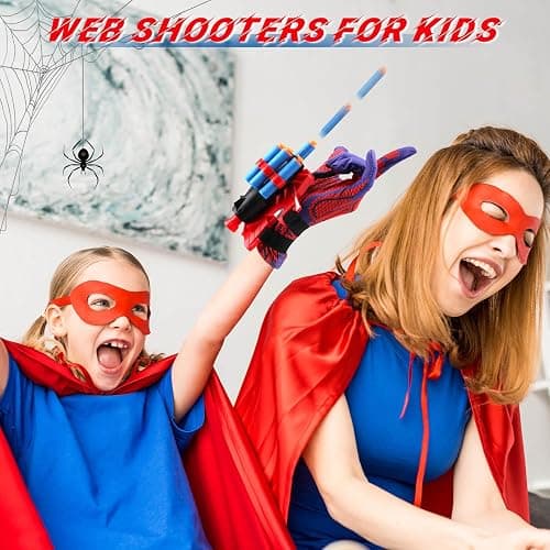 JONEG Web Shooters Toy for Kids 2 Pack, Toy for 3 4 5 6 7 8 Year Old Boy, Web Slinger with Spider Glove Launcher, Toys for Boys 4-6 6-8, Birthday Gifts thumbnail 2