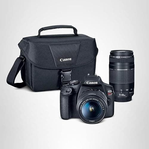 Canon EOS Rebel T7 DSLR Camera|2 Lens Kit with EF18-55mm + EF 75-300mm Lens, Black thumbnail 5