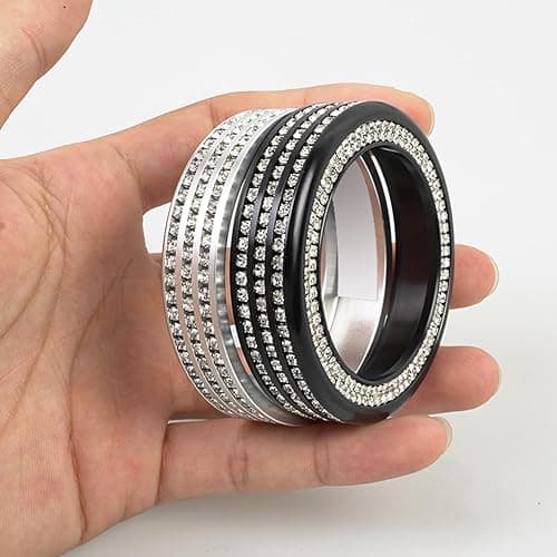 JIEREPU Bling Center Console Button Rings Cover for Ford Explorer ST Sport XLT - Drive Mode & Gear Shift Knobs, Perfect Fit - Enhance Car Interior, for Ford Explorer 2020 to 2025 (Black) thumbnail 5