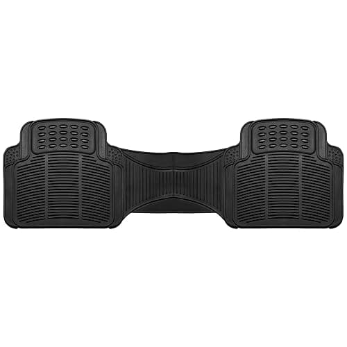 FH Group Car Floor Mats - Heavy-Duty Rubber Floor Mats for Cars, Universal Fit Rear Set, Trimmable Automotive Floor Mats, ClimaProof Floor Mats For Most Sedan, SUV, Truck Floor Mats Black - Image 1