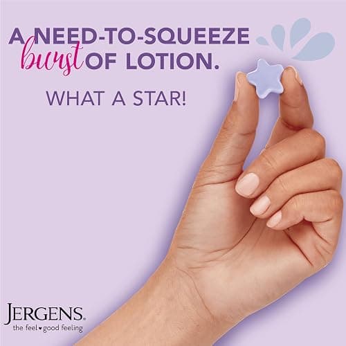 Jergens Lavender Lotion Bursts, Squishy Star-Shaped Moisturizer Bursts, 38 Ct thumbnail 2