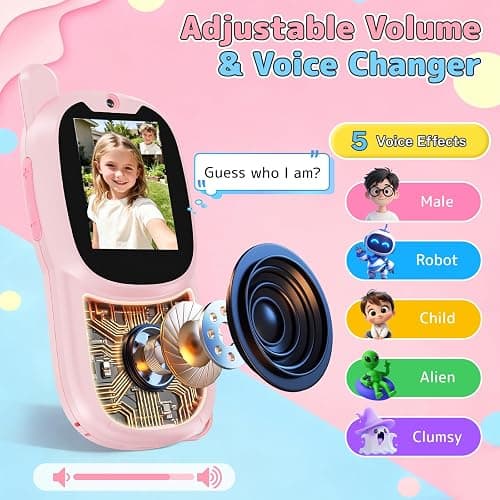 YTETCN Kids Video Walkie Talkies with Camera, 2 Pack Rechargeable Walkie-Talkie Toys for Boys & Girls Aged 3-12, Christmas Birthday Gifts for 3 4 5 6 7 8 Year Old (Blue & Pink) thumbnail 5