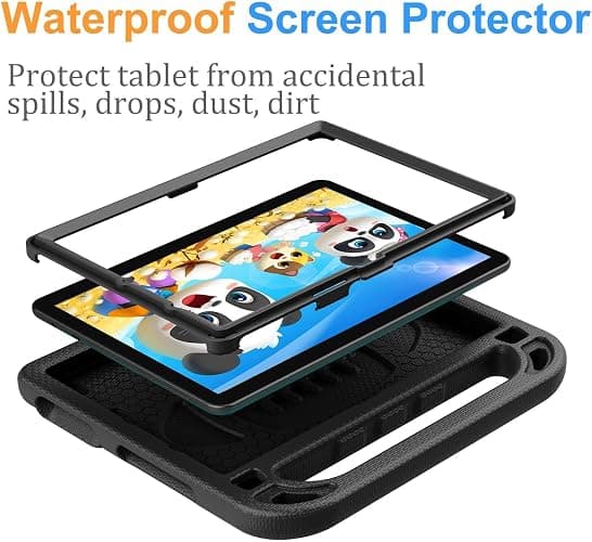 BMOUO Kids Case for Fire HD 10 Tablet (13th/11th Generation, 2023/2021) with Screen Protector, Shockproof Light Weight Handle Stand Kids Case for Amazon Fire HD 10 Tablet - Blue thumbnail 2