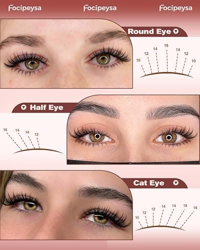 Focipeysa Wispy Lash Clusters Natural Eyelash Clusters Pestañas Postizas Naturales Spiky Manga Lash Extensions C Curly Individual Lashes 10-16mm with Bottom Lashes Clusters DIY Lash at Home thumbnail 6
