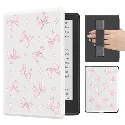 BlHMCASE Cute Kawaii Pink Bow for All-New 7"/6.8" Kindle Paperwhite(12th/11th Generation-2024/2021), Leather Cover Case with Auto Wake/Sleep for Kindle Paperwhite 2024 - Image 1